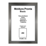 Ficha técnica e caractérísticas do produto Moldura Pronta 21x29,7 Basic Prata Casa Castro - Prata