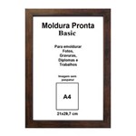 Ficha técnica e caractérísticas do produto Moldura Pronta 21x29,7 Basic Tabaco Casa Castro - Marrom