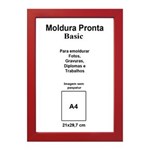 Ficha técnica e caractérísticas do produto Moldura Pronta 21x29,7 Basic Vermelha Casa Castro - Vermelho
