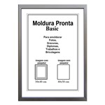 Ficha técnica e caractérísticas do produto Moldura Pronta 40x50 Basic Prata Casa Castro
