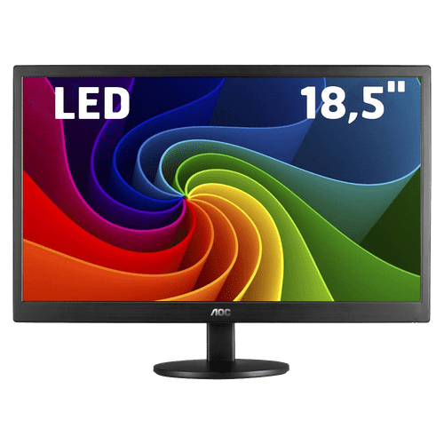 Ficha técnica e caractérísticas do produto Monitor 18,5" Led Widescreen (1366x768) Aoc E970SWNL D-Sub