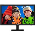 Ficha técnica e caractérísticas do produto Monitor LCD 23,6 Widescreen Philips 243V5QHABA Full HD Preto - HDMI, SmartControl Lite