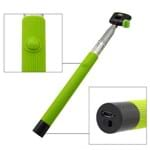 Ficha técnica e caractérísticas do produto Monopé Bastão de Mão Retrátil Self 97cm Bluetooth - Verde Z07-5