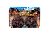 Ficha técnica e caractérísticas do produto Monster Trucks Hot Wheels Darth Vader Vs Chewbacca -Mattel