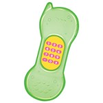 Ficha técnica e caractérísticas do produto Mordedor Telefone Verde com Amarelo - Dican