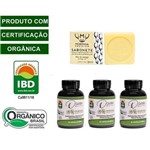 Moringa Oleifera Capsulas Kit com 03 Frascos Mais 02 Sabonetes Veganos com Óleo de Moringa 100% Vegetal
