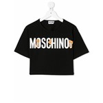 Ficha técnica e caractérísticas do produto Moschino Kids Camiseta Cropped com Logo - Preto