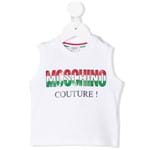 Ficha técnica e caractérísticas do produto Moschino Kids Regata Couture! com Logo - BRANCO