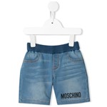 Ficha técnica e caractérísticas do produto Moschino Kids Short Jeans com Logo - Azul