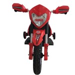 Ficha técnica e caractérísticas do produto Moto Cross Elétrica Infantil BZ Vermelha com Rodinhas de Apoio, Entrada USB, Música e Farol BARZI MOTORS
