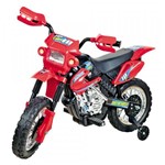 Ficha técnica e caractérísticas do produto Moto Elétrica Infantil 6V Motocross Vermelha -Homeplay-244