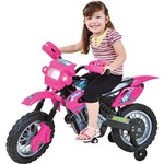 Ficha técnica e caractérísticas do produto Moto Elétrica Infantil Motocross Rosa - Homeplay