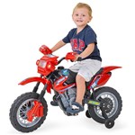 Ficha técnica e caractérísticas do produto Moto Elétrica Infantil Motocross Vermelha 244 - Homeplay