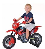 Ficha técnica e caractérísticas do produto Moto Eletrica Infantil Menino Motocross Vermelho - Homeplay