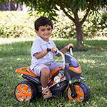 Moto Elétrica Infantil TR1002SC Speed Cinza e Laranja 3km/h - Brink+