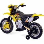 Ficha técnica e caractérísticas do produto Moto Elétrica Motocross Amarela - Homeplay - Bj008