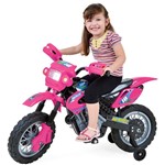 Ficha técnica e caractérísticas do produto Moto Elétrica Motocross Rosa Homeplay