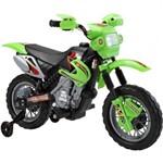 Moto Elétrica Motocross Verde 6v Homeplay