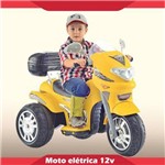 Ficha técnica e caractérísticas do produto Moto Elétrica Sprint Turbo Amarela 12v Biemme