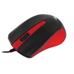 Mouse 1000dpi Vermelho e Preto Usb Ms-20rd C3 Tech Plus