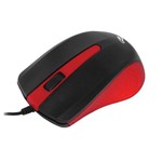 Ficha técnica e caractérísticas do produto Mouse 1000dpi Vermelho e Preto Usb Ms-20rd C3 Tech Plus