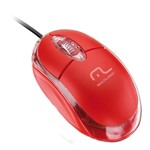 Ficha técnica e caractérísticas do produto Mouse Classic USB Vermelho MO003 - Multilaser