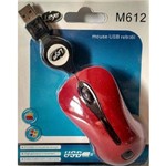 Ficha técnica e caractérísticas do produto Mouse com Fio USB 800dpi Classic Vermelho M-612 Leyer