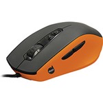Ficha técnica e caractérísticas do produto Mouse Gamer DAZZ Smilodon Siberian 5000 DPI + Leitor Infra-vermelho de 3.2G + Design Ergonômico Ambidestro - Preto/Laranja - PC