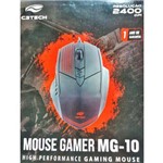 Ficha técnica e caractérísticas do produto Mouse Gamer Mg-10 Resolução 2400dpi - C3 Tech
