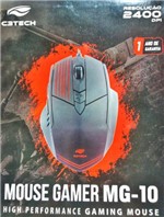 Ficha técnica e caractérísticas do produto Mouse Gamer MG-10 Resolução 2400DPI - C3 Tech