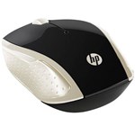 Mouse - Sem Fio - HP Wireless X200 - Preto/Dourado