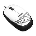 Ficha técnica e caractérísticas do produto Mouse Logitech M105 USB Branco com Fio
