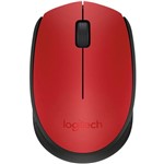 Ficha técnica e caractérísticas do produto Mouse Logitech M170 S/ Fio Vermelho 910-004941