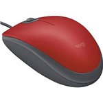 Ficha técnica e caractérísticas do produto Mouse Logitech Silent M110 Vermelho 1000dpi