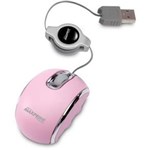 Ficha técnica e caractérísticas do produto Mouse Maxprint Otico USB Mini Cabo Retrátil Rosa Ref.: 606229