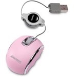 Ficha técnica e caractérísticas do produto Mouse Maxprint Otico Usb Mini Cabo Retratil Rosa Ref.: 606229