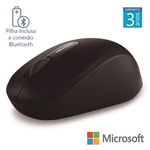 Ficha técnica e caractérísticas do produto Mouse Microsoft - Bluetooth Mobile Mouse 3600 sem fio Preto - PN700008