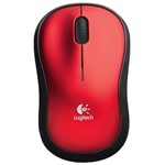 Ficha técnica e caractérísticas do produto Mouse Mini Óptico Logitech Wireless M185 - Vermelho, Sem Fio