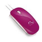 Ficha técnica e caractérísticas do produto Mouse Multilaser Colors Slim Pink USB MO167
