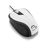 Ficha técnica e caractérísticas do produto Mouse Multilaser Emborrachado Branco com Fio USB - MO224