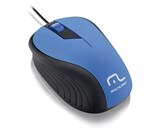 Ficha técnica e caractérísticas do produto Mouse Multilaser Emborrachado com Fio USB MO226