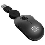 Ficha técnica e caractérísticas do produto Mouse Multilaser Mini MO183 Retrátil USB Grafite
