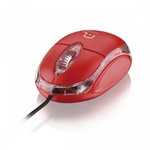 Ficha técnica e caractérísticas do produto Mouse Multilaser Óptico Classic USB Vermelho MO003