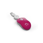 Ficha técnica e caractérísticas do produto Mouse Multilaser Retratil Super Mini Pink USB - MO185