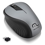 Ficha técnica e caractérísticas do produto Mouse Multilaser sem Fio 2.4ghz Preto Grafite USB MO213