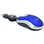 Mouse Óptico Colorido Retrátil USB 1846 Azul - Pisc