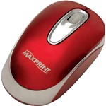 Mouse Óptico Colorido USB Vermelho/Prata - Maxprint