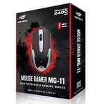 Ficha técnica e caractérísticas do produto Mouse Optico Gamer C3 Tech MG-11 BSI Preto e Prata