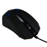 Ficha técnica e caractérísticas do produto Mouse Óptico Gamer Com Fio 1600 Dpi 3d Usb Preto Com Led Azul