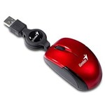 Ficha técnica e caractérísticas do produto Mouse Óptico Genius Traveler USB C/ Cabo Retrátil
